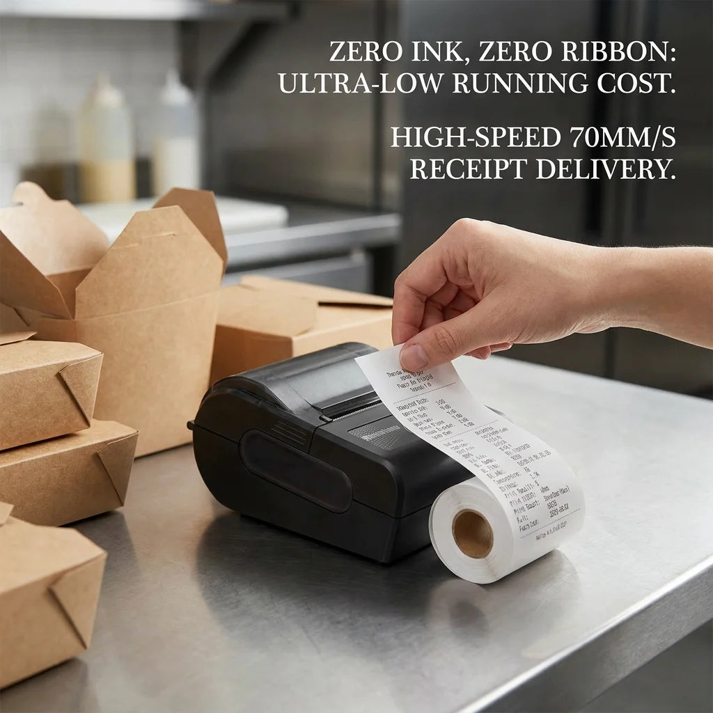 58mm Mini Portable Bluetooth Thermal Printer Wireless Receipt Ticket Bill Printers for Android iOS Laptop Windows POS Terminal