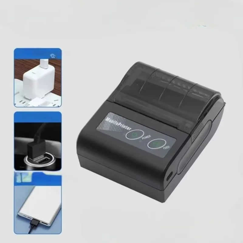 58mm Mini Portable Bluetooth Thermal Printer Wireless Receipt Ticket Bill Printers for Android iOS Laptop Windows POS Terminal