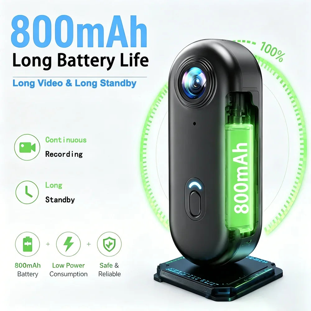New Mini 4K/1080P HD WiFi Sports Camera 1080P POV Vlog Recorder Magnetic Mount for Helmet Motorcycle Bicycle Daily Vlogging