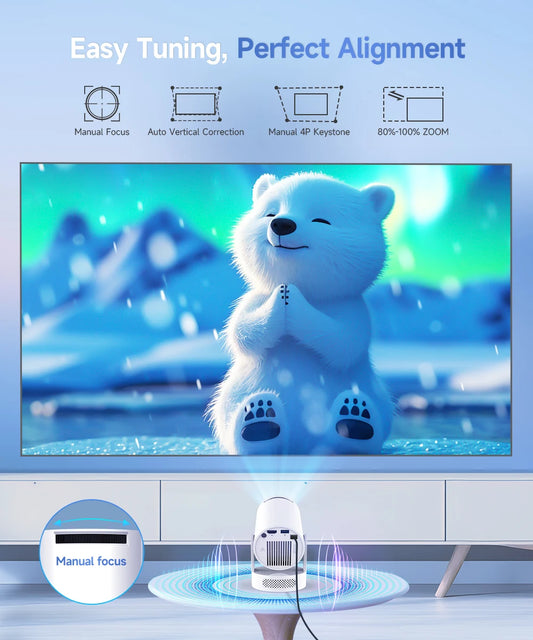 Magcubic HY300 Pro+ 8K Android 14 Portable Projector 8000 Lumens WiFi 6 BT5.4 Outdoor Theater 5W HiFi Speaker 720P HD Supported