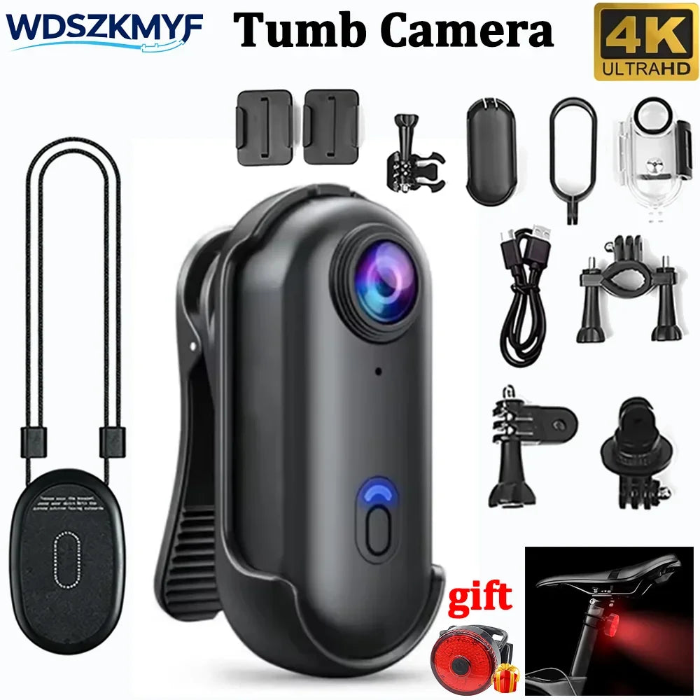 New Mini 4K/1080P HD WiFi Sports Camera 1080P POV Vlog Recorder Magnetic Mount for Helmet Motorcycle Bicycle Daily Vlogging
