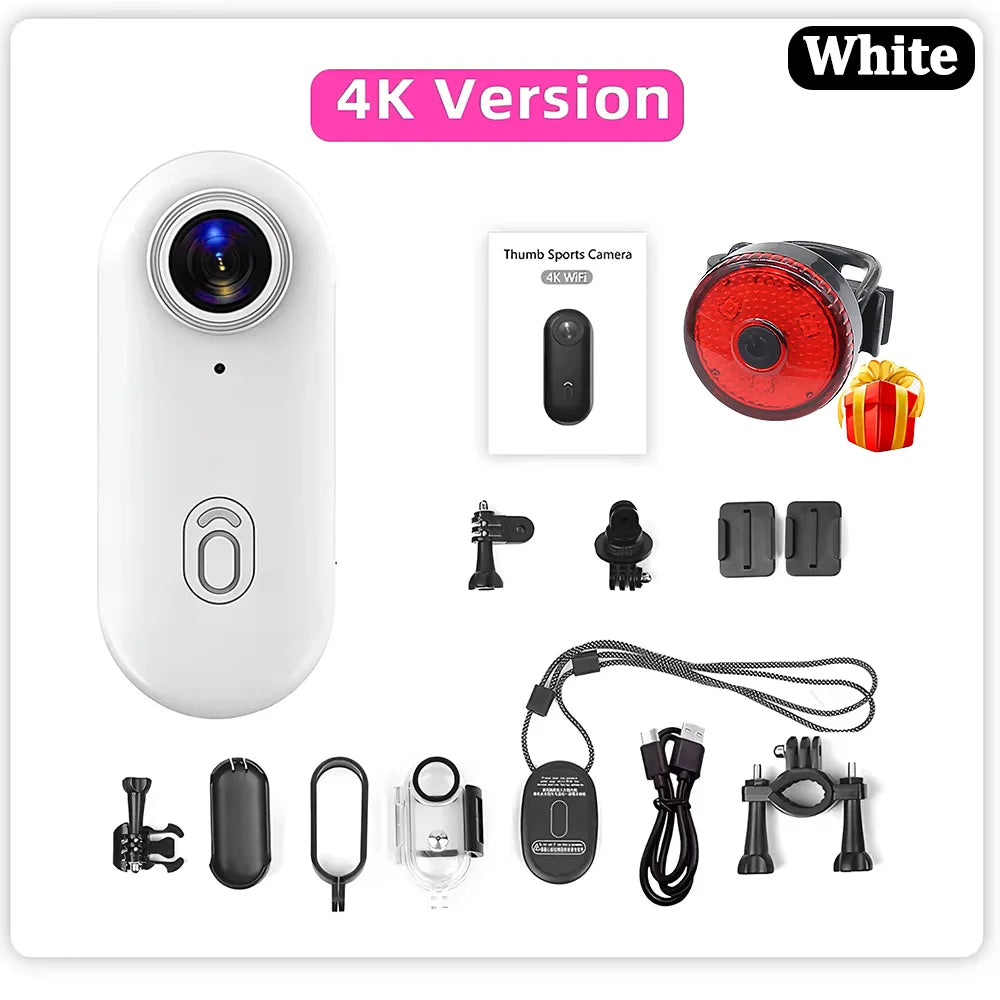 New Mini 4K/1080P HD WiFi Sports Camera 1080P POV Vlog Recorder Magnetic Mount for Helmet Motorcycle Bicycle Daily Vlogging