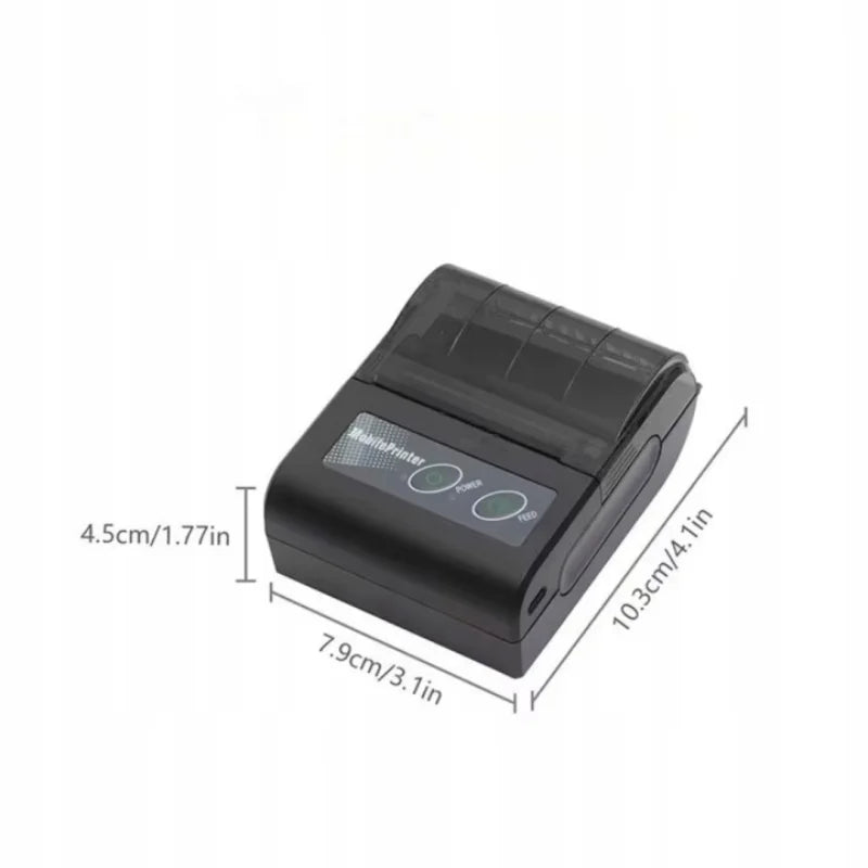 58mm Mini Portable Bluetooth Thermal Printer Wireless Receipt Ticket Bill Printers for Android iOS Laptop Windows POS Terminal